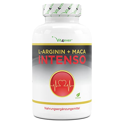 L-Arginine + Maca - 300 capsules - Extra hoge dosering: 9800 mg per dagdosering - Voor actieve mensen - Voedingssupplement op basis van kruiden - Veganistisch