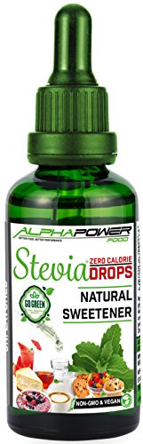 ALPHAPOWER FOOD Liquid Stevia Drops 100ml Pure Sweetener - Sugar free Alternative, Sugar replacement - Substitute, bitter-free