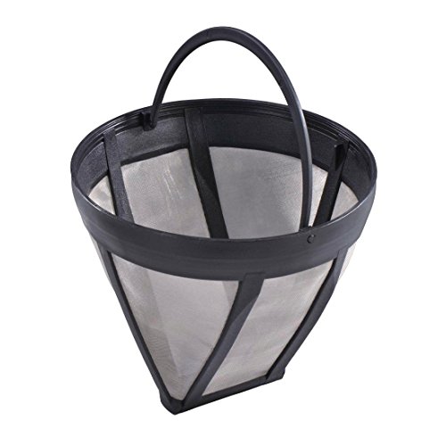 Xavax Permanente koffiefilter maat 4 (permanent filter voor filterkoffiezetapparaten en thee, Ø 12 cm, hoogte 10 cm, roestvrijstalen weefsel, herbruikbaar, vaatwasmachinebestendig) permanent filter