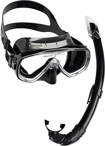 Cressi DM1010155 Onda Snorkelset, voor Volwassenen, Zwart, Eenheidsmaat, Eén maat