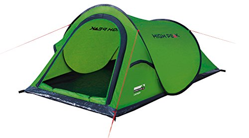 High Peak Campo 2 werptent, pop-uptent voor 2 personen, festivaltent met badbodem, super lichte snelopening, 1500 mm waterdicht, ventilatiesysteem, muggenbescherming