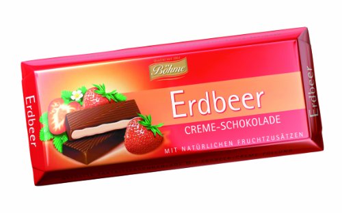 Erdbeer Creme-Schokolade (vegan chocolade lactosevrij met aardbei) 100g