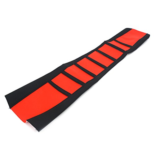Alamor Universele Soft Gripper Motorfiets Stoelhoes Rib Skin Rubber Crossmotor Enduro-Rood
