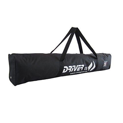 Driver13 ® kinderskizas, skifoedraal voor ski's, skistokken, kinderskitas voor opslag en transport tijdens het skiën, waterdicht (ook Snowblades en Bigfoots) zwart 120 cm