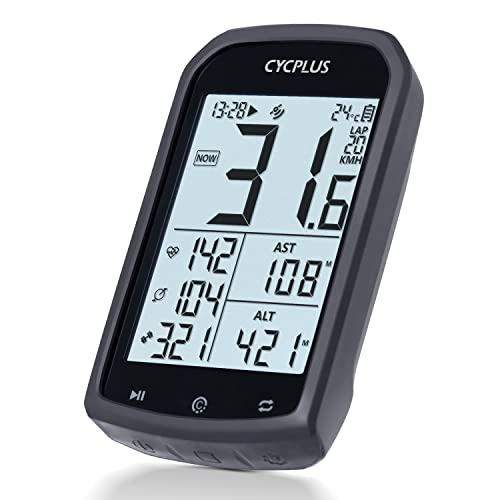 Cycplus GPS-fietscomputer, waterdichte fietscomputer en kilometerteller, ANT+ draadloze fietscomputer, compatibel met Strava, 2,9 inch LCD-scherm met achtergrondverlichting