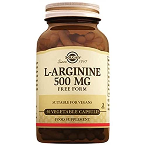 Solgar L-Arginine 500 mg Vegetable Capsules - Pack of 50