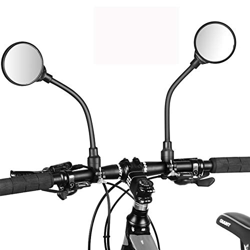 Fietsspiegels Achort 2 stuks Verstelbaar stuur Achteruitkijkspiegels Fiets Draaibaar Groothoek Acryl Bolle veiligheidsspiegel voor elektrische motorfiets Mountain Road Bike