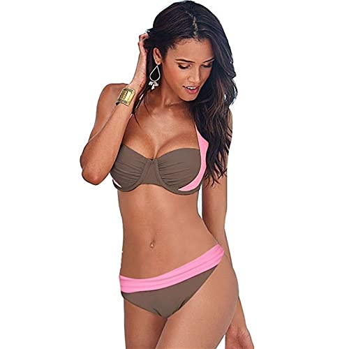 CHENGTAO Sexy Bikini Badpak met hoge taille en badpak Swim houder Push Up Bikini Set Plus Size Badmode Elastisch