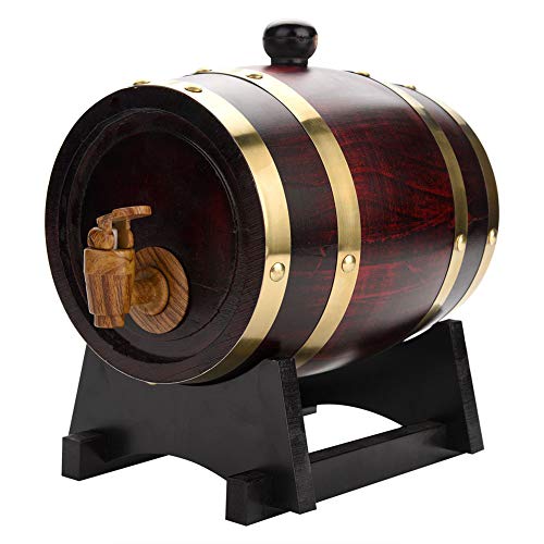 AYNEFY Vintage eikenvat, eikenvat, 1,5 l, 3 l, 5 l, 10 liter, eiken, wijnvat voor bier, rumdeur, whisky, tequila, lekvrij (3 l) (1,5 l)
