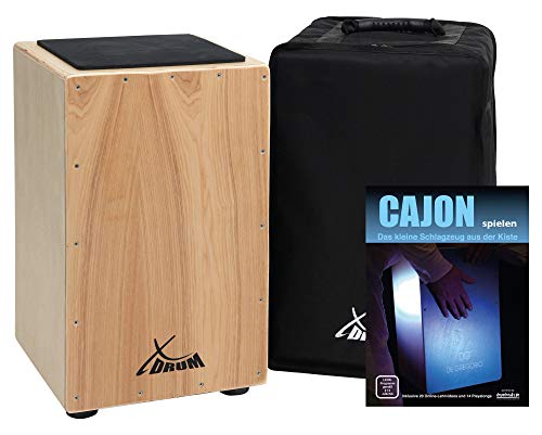 XDrum Cajon Primero Natur incl. tas en lesboek