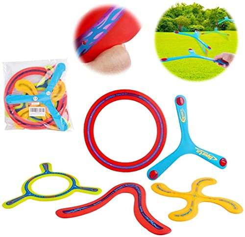 deAO 5-Delige Kleurrijke All Style Returning Boomerang Sports Game Toy Voor Beginners En Jonge Werpers