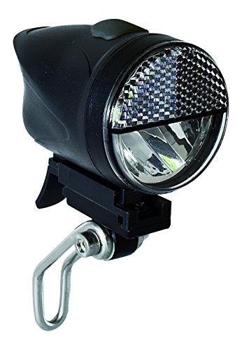 BÜCHEL Fietslamp voor led, 40/15 lux, StVZO goedgekeurd met tot 5 uur batterijduur, oplaadbare koplamp, fietsvoor, fietslamp, voorfietslamp, micro-USB