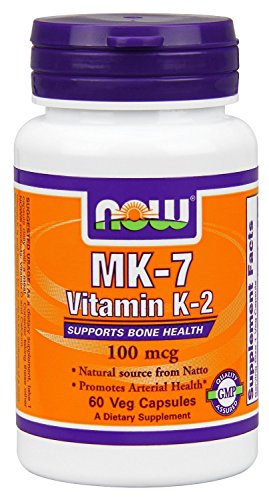 Now Foods, MK-7, Vitamin K-2, 100 mcg, 60 Veg Capsules