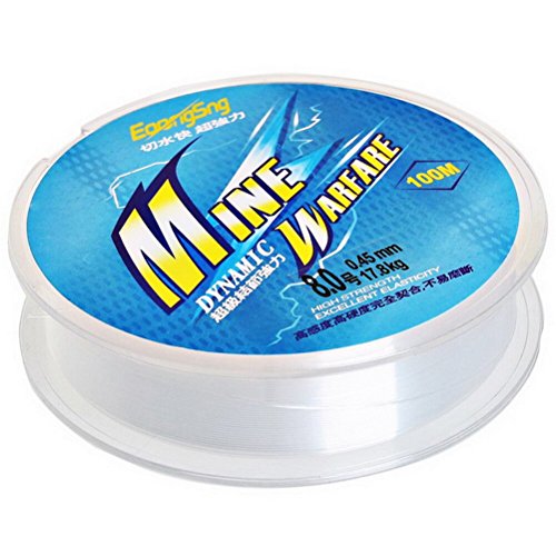 Borte 100 Meter Nylon Vislijn, Monofilament Clear Nylon Vislijn ongeveer 0.45mm in diameter Nylon Draad Vislijn Clear