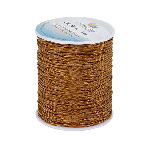PandaHall 100 yards/roll 1.5mm Nylon Draad Gevlochten Lift Schaduw Koord, Venetiaanse/Rolgordijnen Vervanging String, Camel