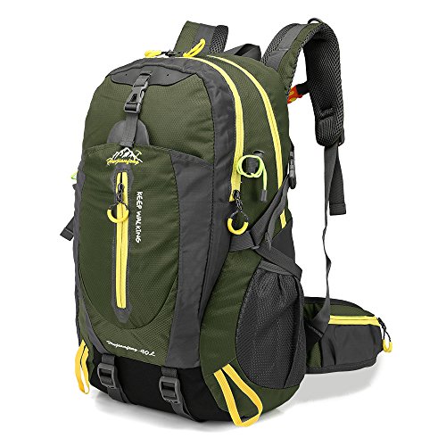 Lixada 40 l waterbestendig, voor reizen, kamperen, wandelen, laptop, rugzak, trekking, klimmen, tassen voor mannen en vrouwen
