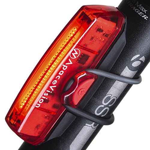 GuardG3X USB-Oplaadbaar Fietsachterlicht van Apace - Zes Krachtige Standen, Superhelder LED-Fietslicht, Gemakkelijk Vast te Klikken Rood Achterlicht voor Optimale Fietsveiligheid - Werkt 12 Uur Lang