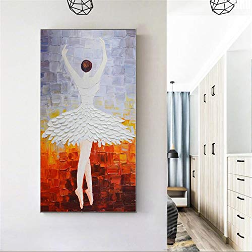 DIY 5D Diamond Schilderij Kit voor Volwassene/Kid, Ballerina Grote Maat Diamant Schilderen Volledige Boor Kristal Borduurwerk Cross Stitch Canvas Art Craft voor Thuis Muur Decor Vierkante Boor, 30x50cm (12x20in)