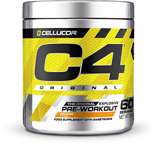 Pre-workout Powder C4 Original Orange Burst | Pre-workout Energy Drink Supplement | 150 mg Cafeïne + Bèta-alanine + Creatine-monohydraat | 60 Doseringen