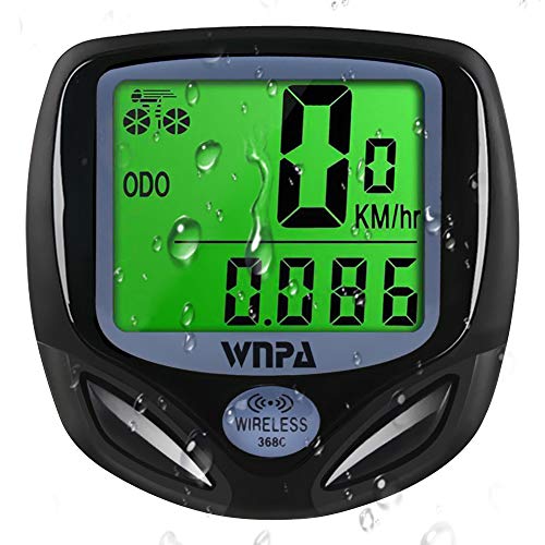 WNPA Fietscomputer, draadloos, waterdicht, 16 functies, kilometerteller, lcd-display voor fietsen