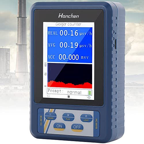 Hanchen 2-in-1 Geiger-teller kernstralingsdetector Digitale elektromagnetische veldstralingsdetector EMF-meter röntgenstraling multi-veld realtime meting automatisch alarm