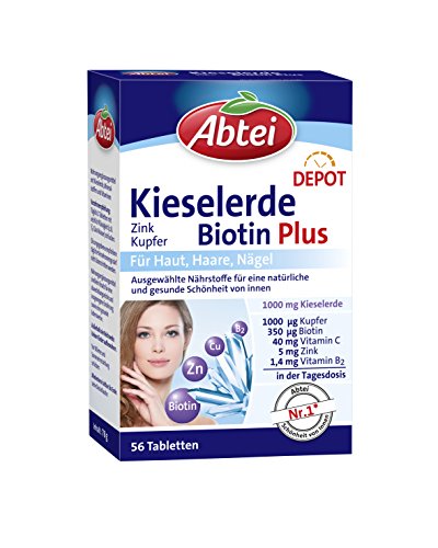 Abbak kiezelaarde Biotin Plus Depot (zink, koper), 56 tabletten - 78 g
