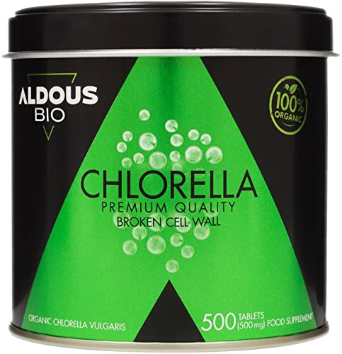 500 Pure Bio Chlorella Tabletten | 1500mg per portie | Gebroken Celwand | DETOX | Veganistisch Eiwit | Chlorofyl | Energieverhogend | Plasticvrij | Geproduceerd in Europa