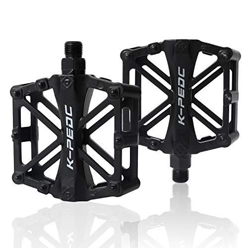CETECK Fietspedalen, nieuw aluminium, antislip, duurzaam, ultralicht, voor fietsen, racefiets, hybride fiets, pedalen, 9/16 inch