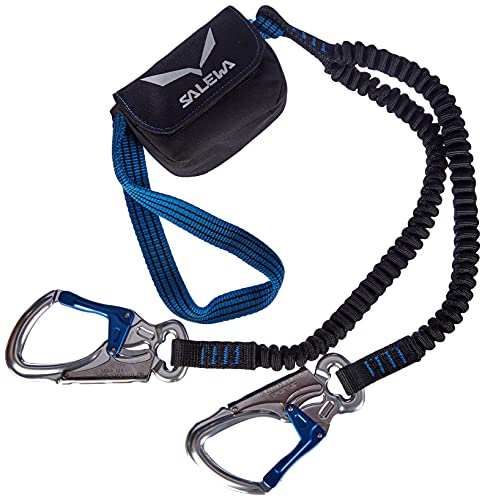 SALEWA Volwassenen Via Ferrata Premium Attac klimsteigset, blauw/zwart, één maat, 00-000000944