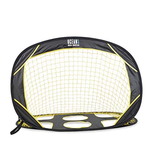 Ocean 5 Goal Master, Inklapbare Voetbalgoal, 2 in 1 Voetbaldoel in de Tuin en Speeltuin, Pop-Up Voetbalgoaltje, Opvouwbaar Doel, Indoor & Outdoor, geweldige Voetbaltraining voor Kinderen en Tieners