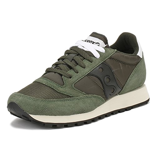 Saucony Jazz Vintage hardloopschoen voor heren, Groen donkergroen zwart, 40 EU
