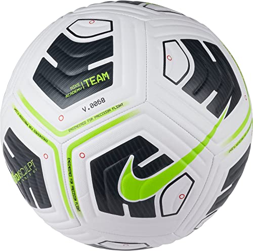Nike Unisex Adult NK ACADEMY - Team Recreational Soccer Ball, wit/zwart/(volt), 5