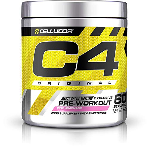 Pre-workout Powder C4 Original Pink Lemonade | Pre-workout Energy Drink Supplement | 150 mg Cafeïne + Bèta-alanine + Creatine-monohydraat | 60 Doseringen