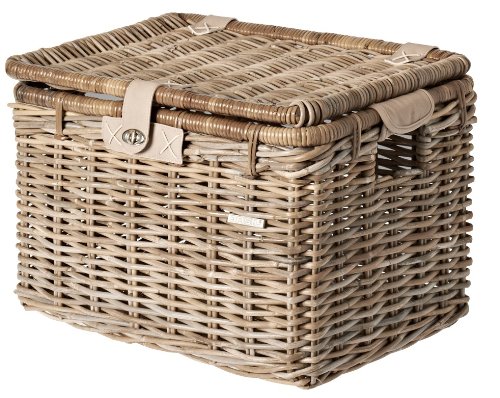 Basil transportmand Denton L fietsmand, naturel grijs, 51 x 37 x 31 cm